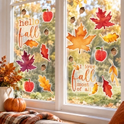 Hello Fall Vinyl Window Clings - Sheet
